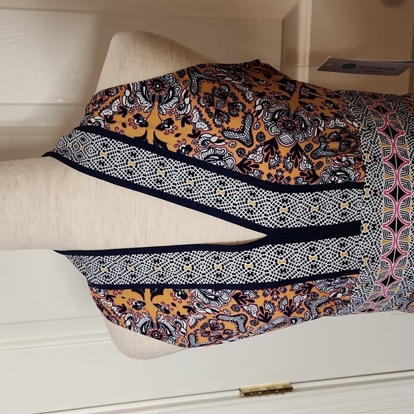 Wisp Ryenne Jersey Dress Golden Navy Size 6 NWT - Picture 4 of 16